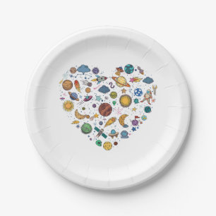Our Solar System planet, Science Education Space k Paper Plate