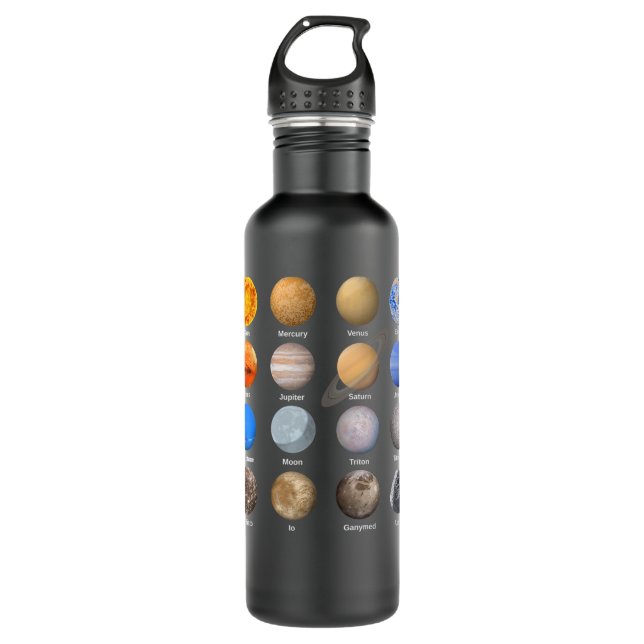 Our Solar System, Science Education,T Men, Women,  710 Ml Water Bottle (Front)