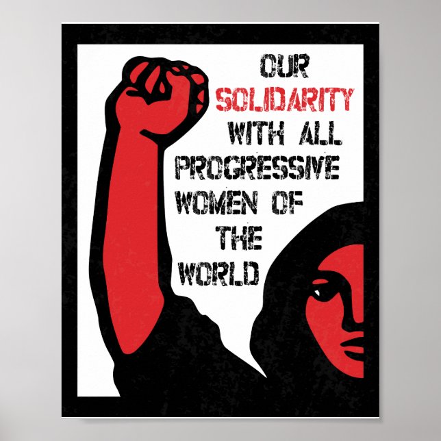 Our Solidarity With All Progressive Women Poster (Front)
