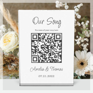 Our Song Custom QR Code | Keepsake Photo Block