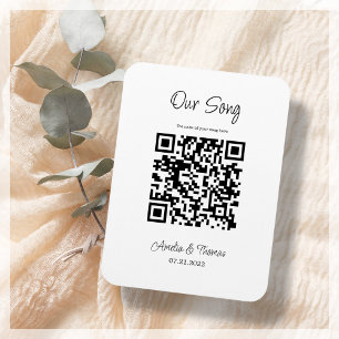Our Song QR Code   Personalised Keepsake  Magnet
