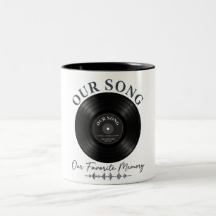 Our Song Vinyl Record Soundwave Romantic Coffee Mu Two-Tone Coffee Mug