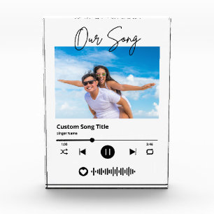 Our Song Wedding Music Scannable Code Acrylic Photo Block
