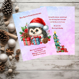 Our Son's First Christmas Holiday Card
