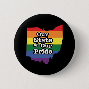Our State of Our Pride Ohio 6 Cm Round Badge