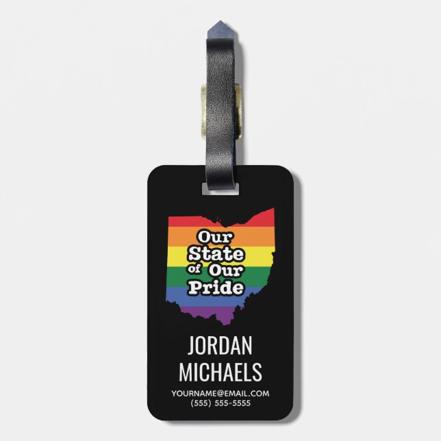 Our State of Our Pride | Ohio Luggage Tag (Back Vertical)
