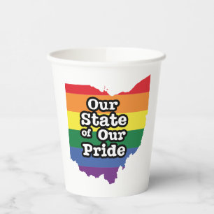 Our State of Our Pride Ohio Paper Cups