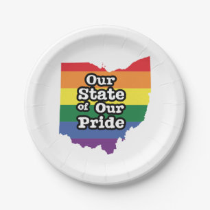 Our State of Our Pride   Ohio Paper Plate
