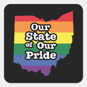 Our State of Our Pride Ohio Square Sticker