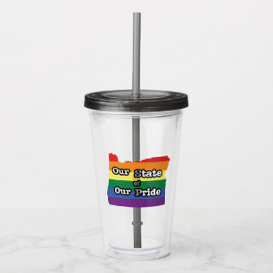 Our State of Our Pride Oregon Acrylic Tumbler