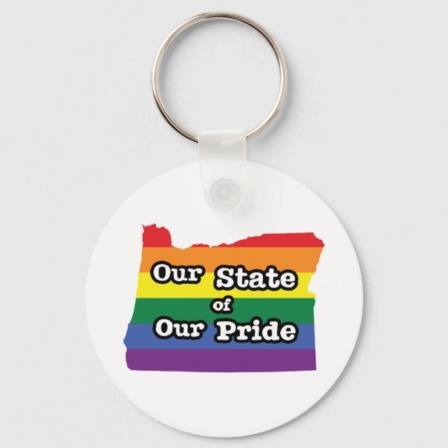 Our State of Our Pride | Oregon Key Ring (Front)