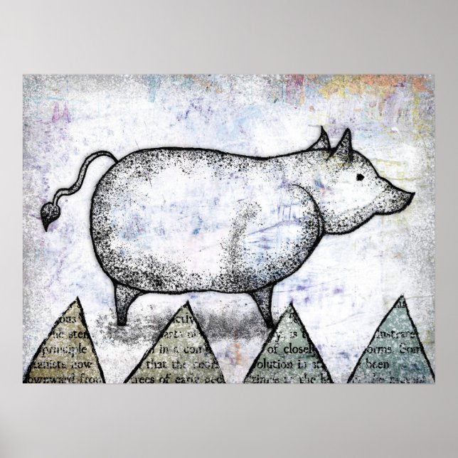 Our Stoic Pig Poster Wall Art (Front)