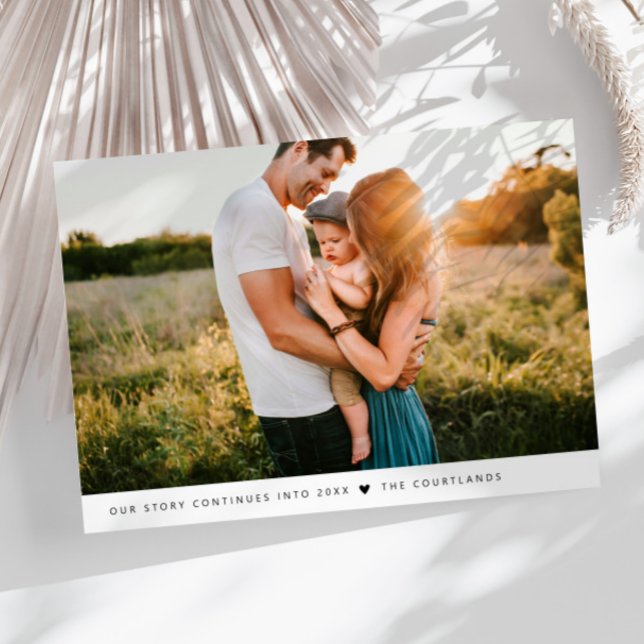 Our Story Minimalist New Years Photo Holiday Card (Creator Uploaded)