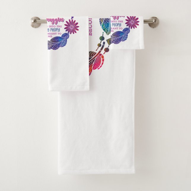 Our Struggles Shape Us Into The Amazing People Bath Towel Set (Insitu)