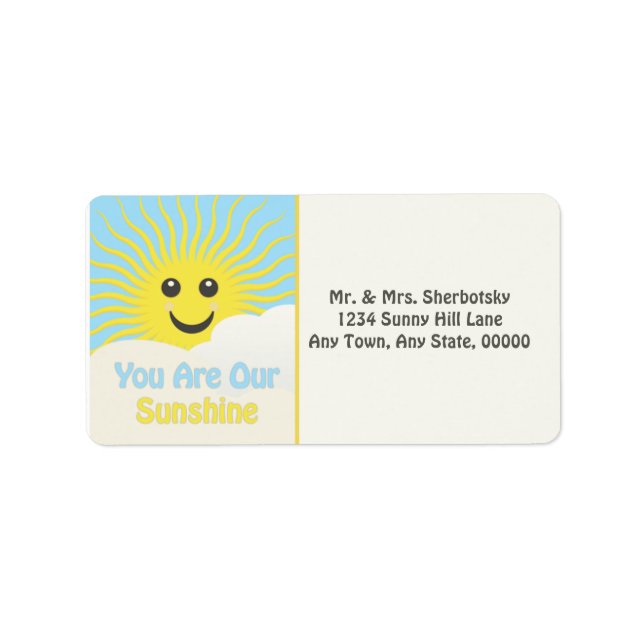 Our Sunshine Label (Front)