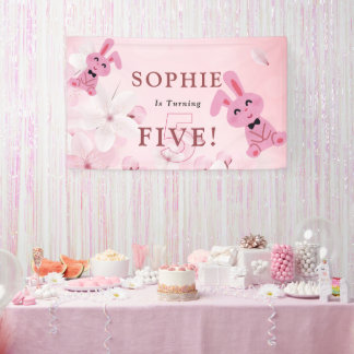 Our Sweet Bunny Princess Turns 5! Party Banner