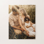 Our Sweet Family Portrait Photo 11"x14" Jigsaw Puzzle<br><div class="desc">Add your own photo; customise the size</div>