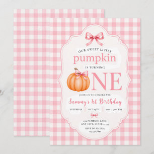 Our Sweet Little Pumpkin First Birthday Invitation