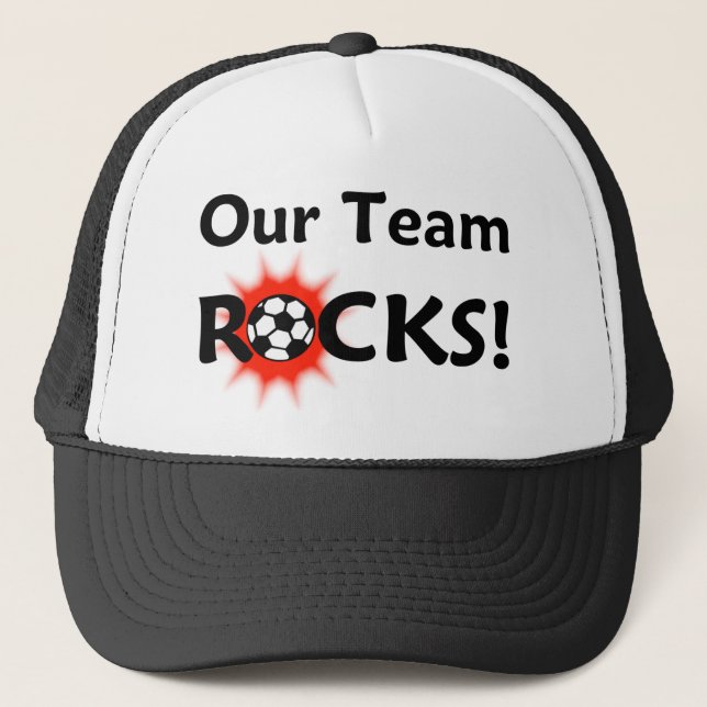 "Our Team Rocks" Soccer Hat (Front)