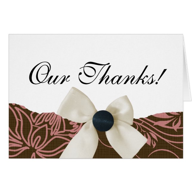 OUR THANKS THANK YOU NOTE (Front Horizontal)