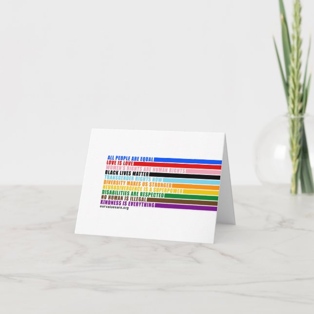 Our Values Are Greeting Card (Front)