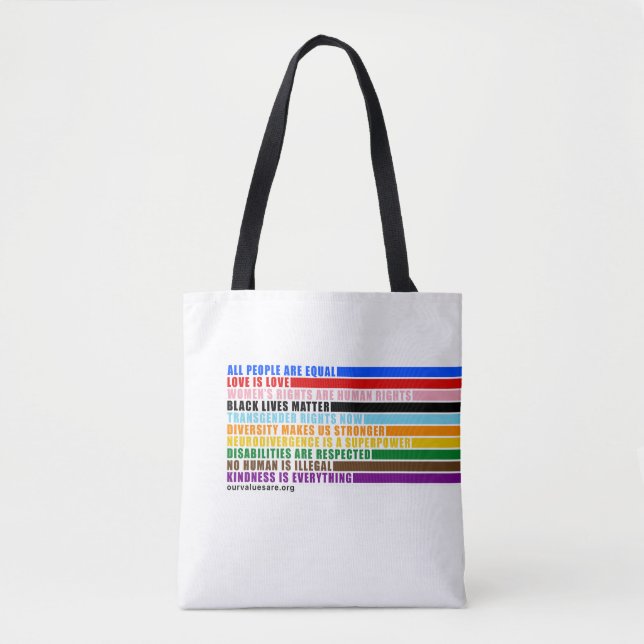 Our Values Are Tote Bag (Front)