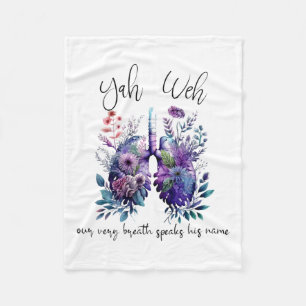 Our Very Breath Speaks His Name Yhwh Christian Rel Fleece Blanket