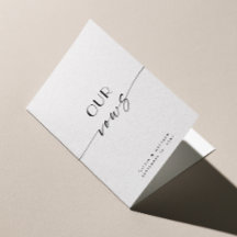Our Vows | Modern Minimalist Clean Elegant Wedding