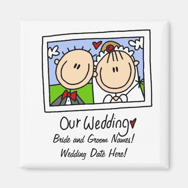 Our Wedding Customisable Magnet (Front)