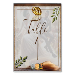 Our Wedding Day Bliss Table Number 