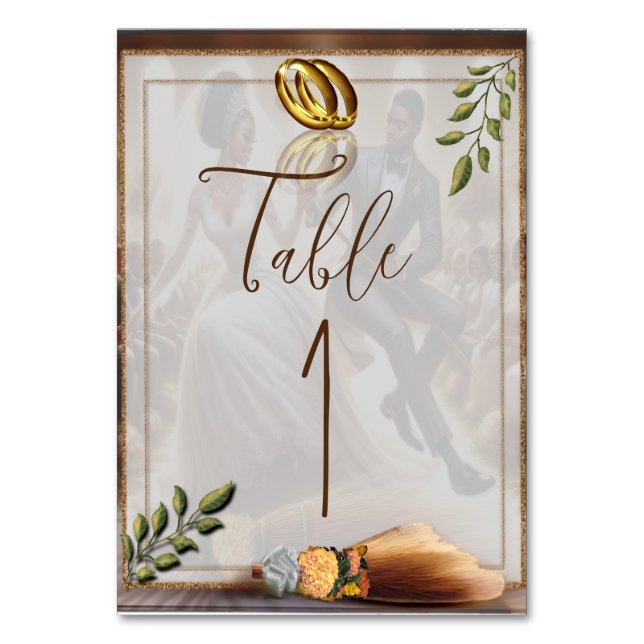 Our Wedding Day Bliss Table Number  (Front)