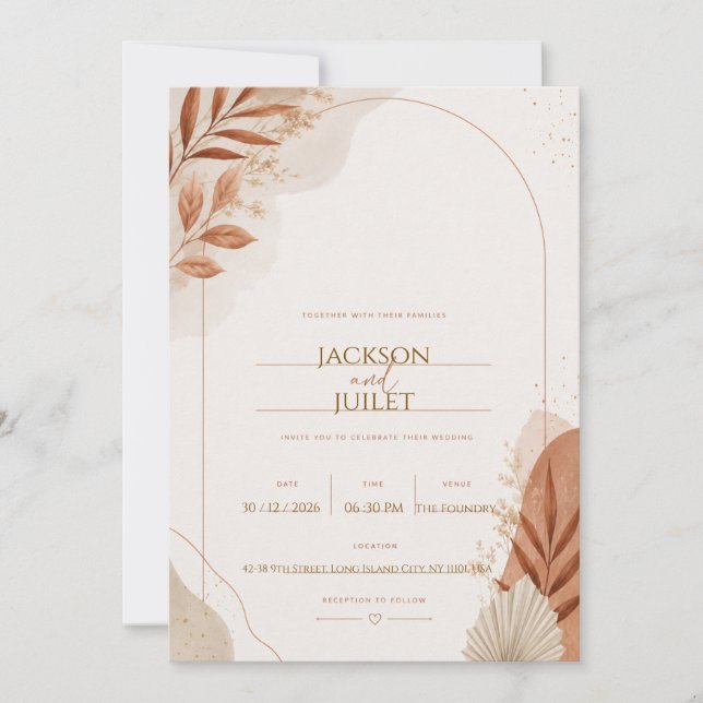 Our Wedding Day Invitation (Front)