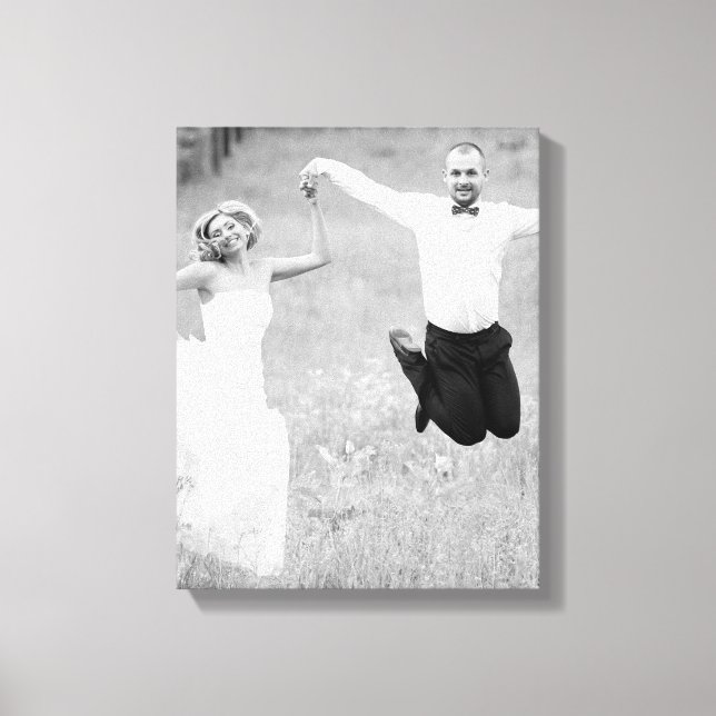 Our wedding day personalised wedding photo canvas print (Front)