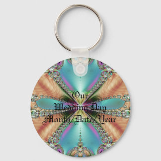 Our Wedding Day Soft Colours Keychain