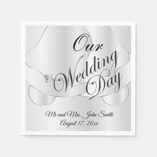 Our Wedding Day - Wedding Bells Napkin (Front)