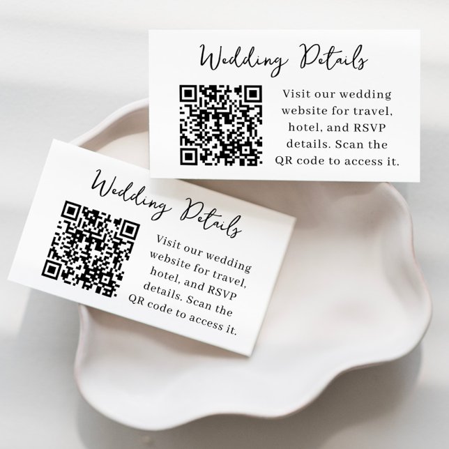 Our Wedding Details QR Code Enclosure Card (Creator Uploaded)