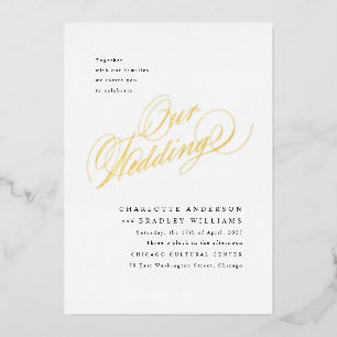 Our Wedding Elegance Foil Wedding Invite