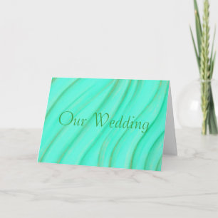 Our Wedding, Green & Gold Blends Invitations Cards