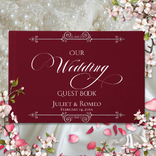 Our Wedding Guest Book - Burgundy