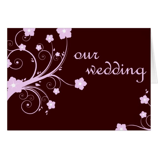 Our Wedding : Pink Flowers : (Front Horizontal)