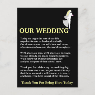 Our Wedding Postcard