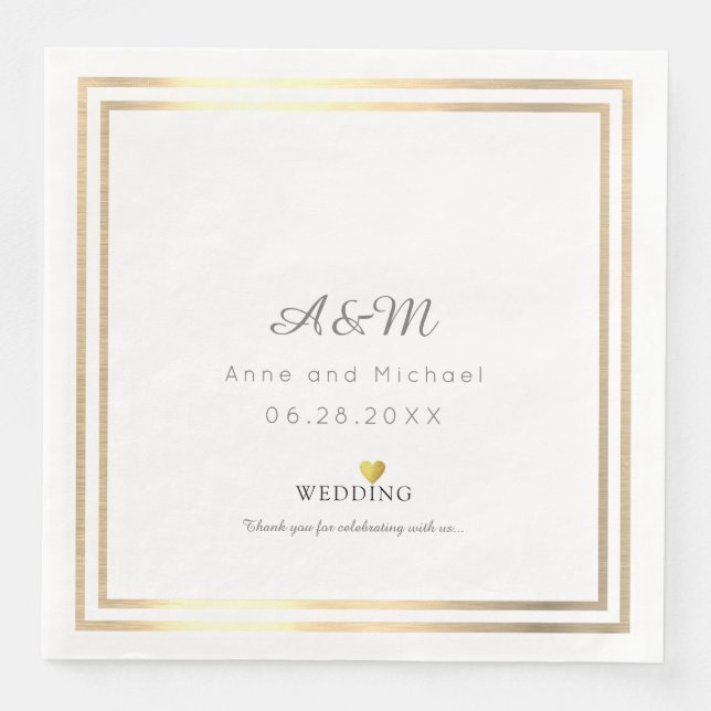 our wedding reception napkin (Front)