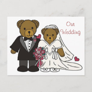 Our Wedding Wedding Teddy Bear Postcard