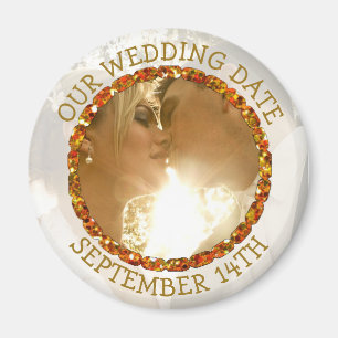 Our Weddng Date Personalised Reminder Magnet