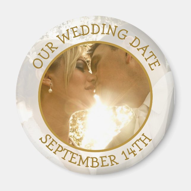 Our Weddng Date Personalised Reminder Magnet (Front)