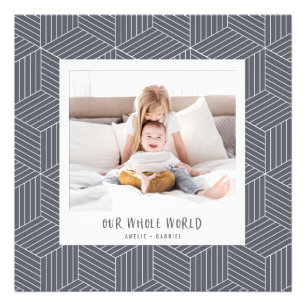 Our whole world instant photo geometric print