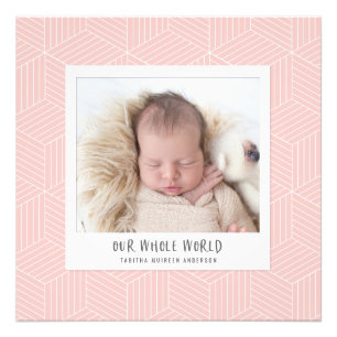 Our whole world instant photo geometric print