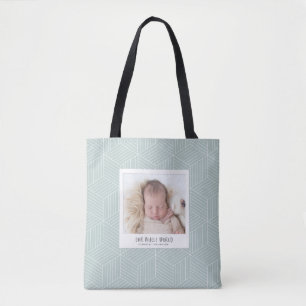 Our whole world instant photo geometric tote bag
