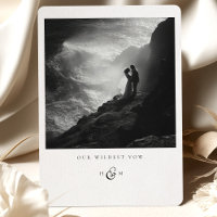 "Our Wildest Vow." Photo Thank You Card