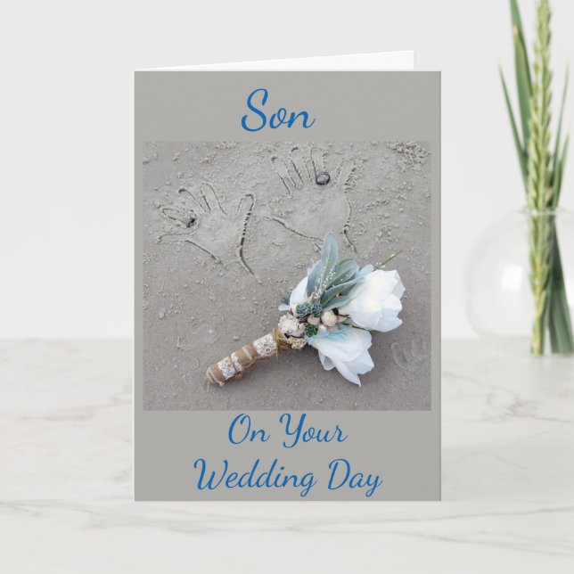 OUR **WISHES FOR YOUR WEDDING** SON CARD (Front)